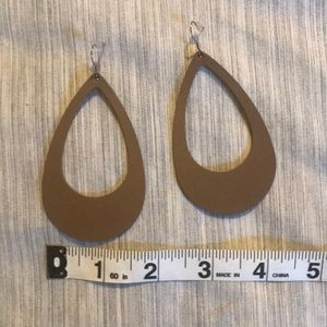 Nickel & Suede Jewelry - Nickel and Suede Cut-Out Leather Earrings Nickel & Suede Jewelry - Nickel and Suede Cut-Out Leather Earrings